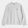 Carhartt WIP Mens American Script Sweat Top - Ash Heather sold by The Foot Factory