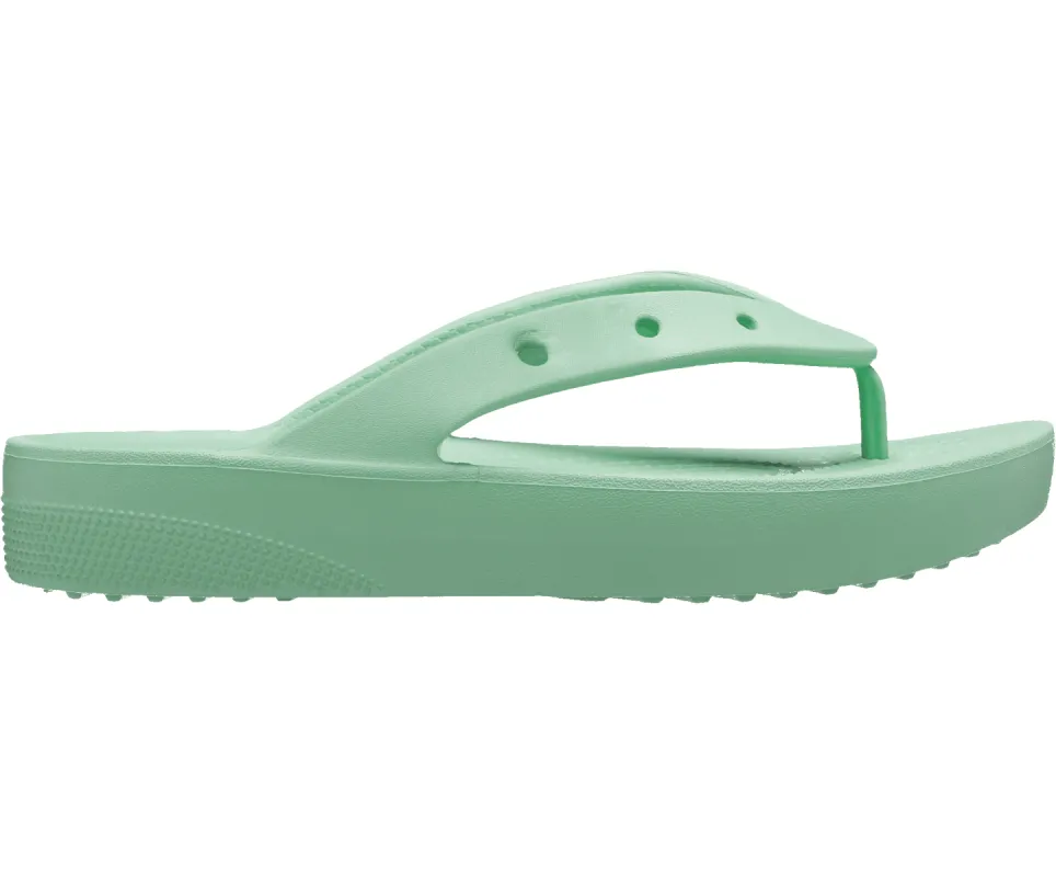 Crocs Unisex Classic Platform Flip Flop - Jade Stone sold by The Foot Factory