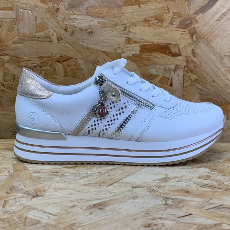 Remonte Womens Elle Fashion Trainers - White sold by The Foot Factory