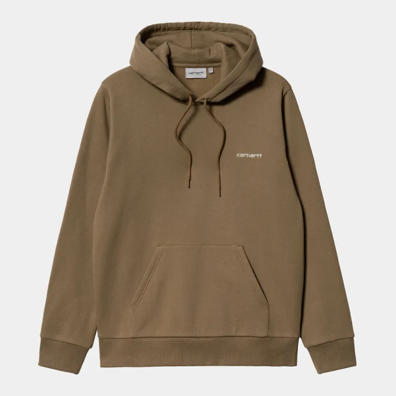 Carhartt WIP Mens Script Embroidery Hoodie - Buffalo sold by The Foot Factory