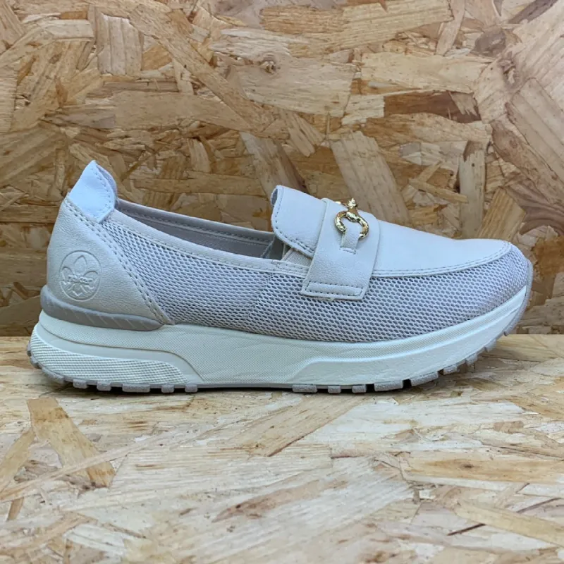 Rieker Womens Fashion Loafers - Ivory sold by The Foot Factory