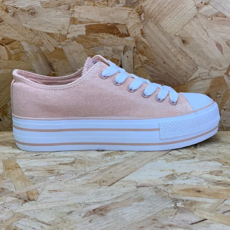 Refresh Womens Platform Fashion Trainers - Nude Pink sold by The Foot Factory