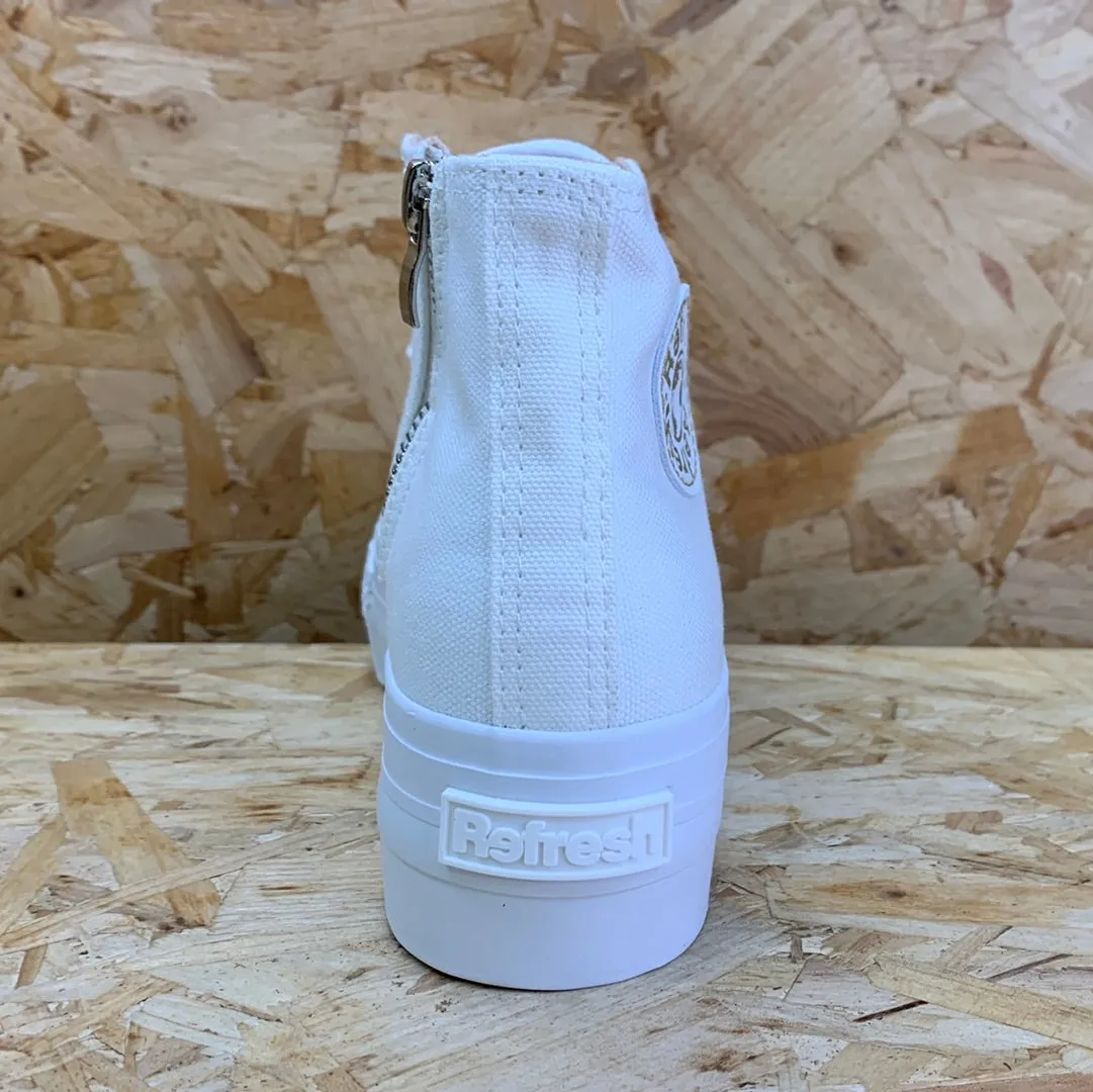 Refresh Womens Fashion High Top Trainers - White sold by The Foot Factory product image thumbnail 5