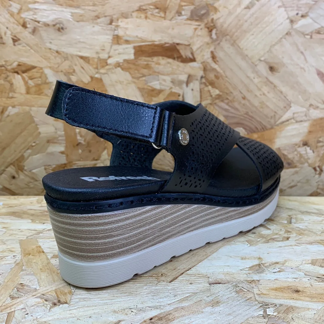 Refresh Womens Fashion Wedge Sandals - Black sold by The Foot Factory product image thumbnail 4