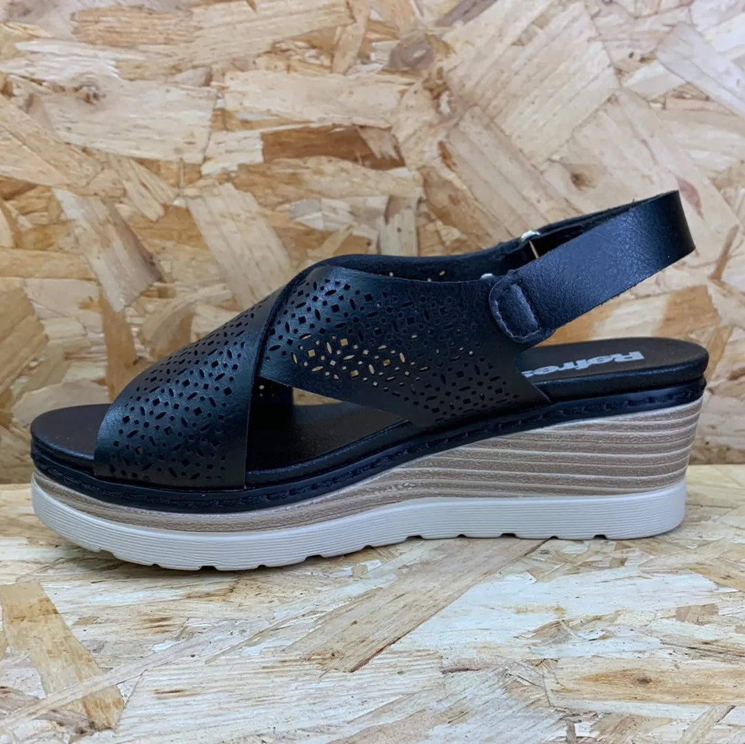 Refresh Womens Fashion Wedge Sandals - Black sold by The Foot Factory product image thumbnail 3