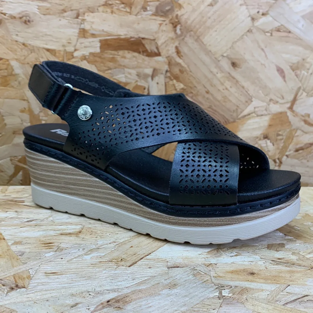 Refresh Womens Fashion Wedge Sandals - Black sold by The Foot Factory product image thumbnail 2