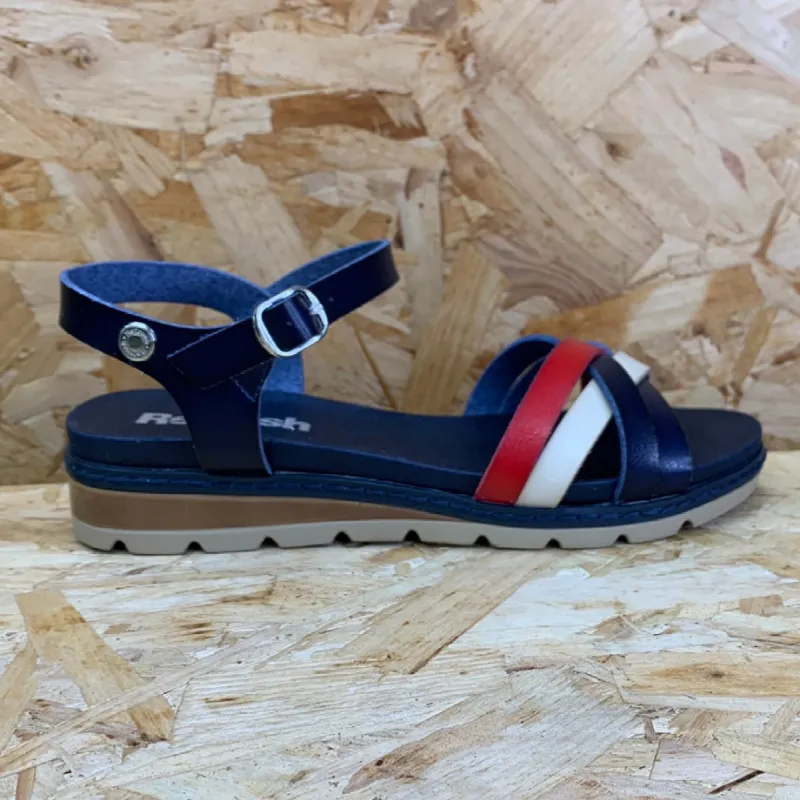 Refresh Womens Fashion Sandals - Navy sold by The Foot Factory
