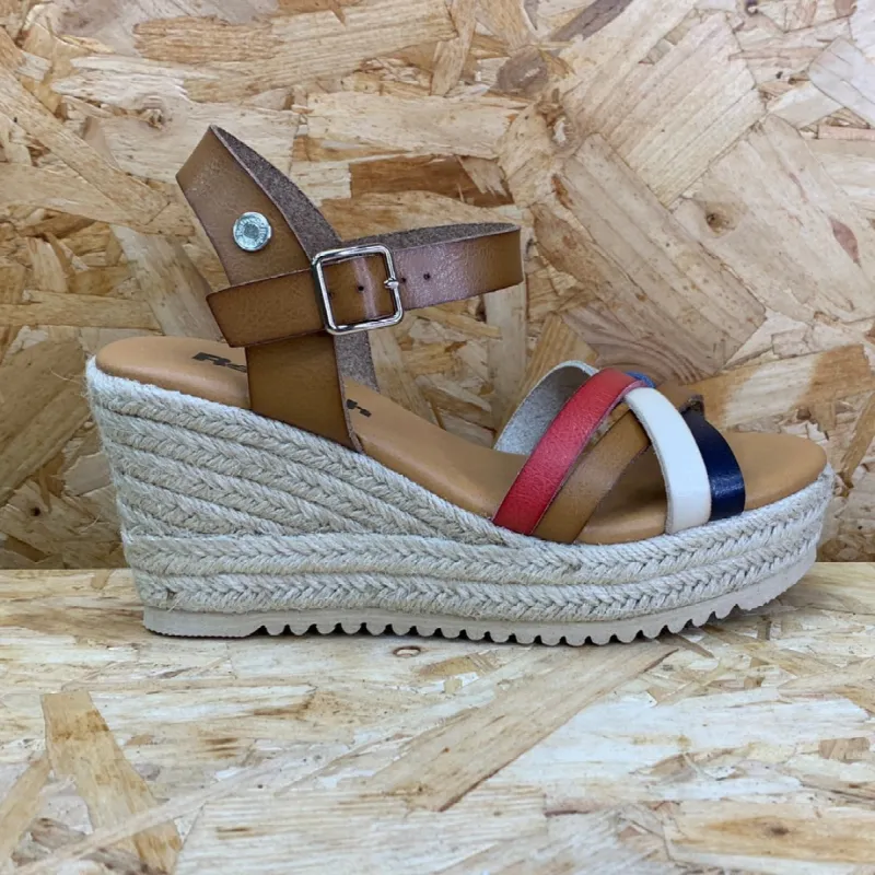 Refresh Womens Fashion Wedge Sandals - Taupe sold by The Foot Factory