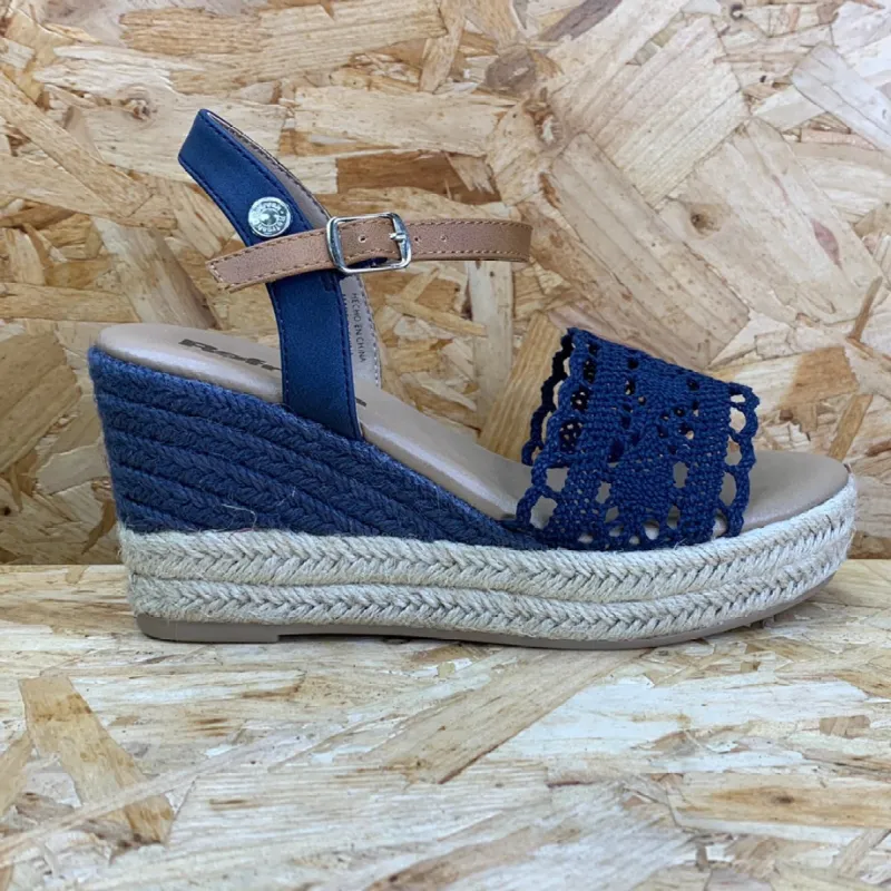 Refresh Womens Fashion Wedge Sandals - Navy sold by The Foot Factory
