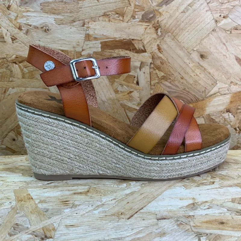 Xti Womens Fashion Wedge Sandals - Camel sold by The Foot Factory