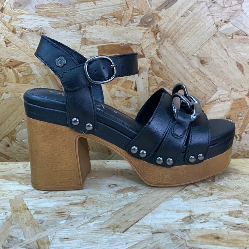 Carmela Womens Leather High Heel - Black sold by The Foot Factory