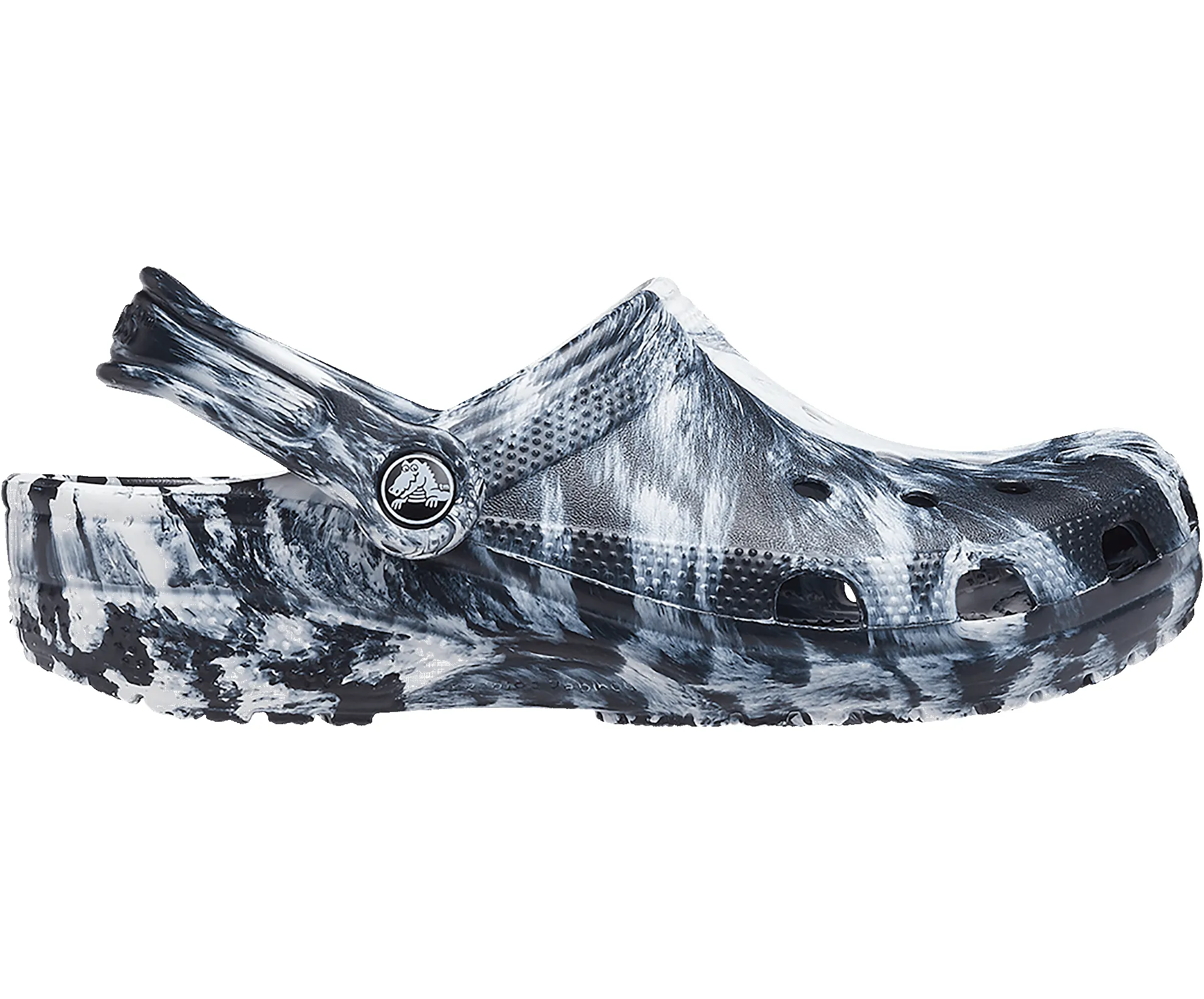 Crocs Unisex Classic Marbled Clog - Black sold by The Foot Factory