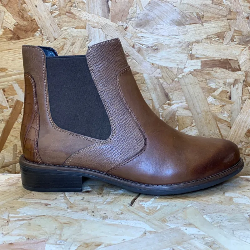 Remonte Womens Chelsea Boot - Brown made by Remonte