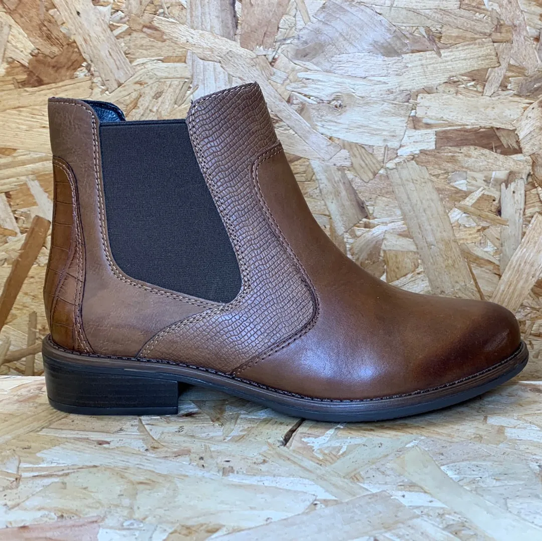Remonte Womens Chelsea Boot - Brown sold by The Foot Factory