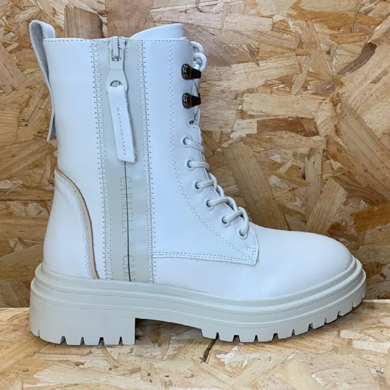 Carmela Womens Leather Fashion Ankle Boot - Ice sold by The Foot Factory