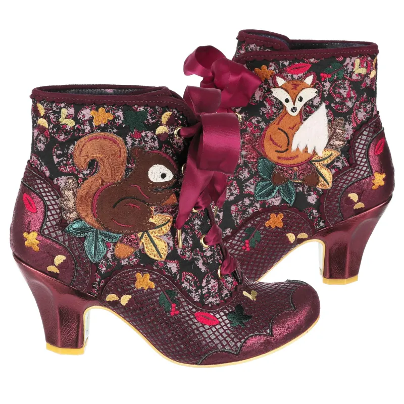 Irregular Choice Womens Squirrel Away High Heel - Red sold by The Foot Factory
