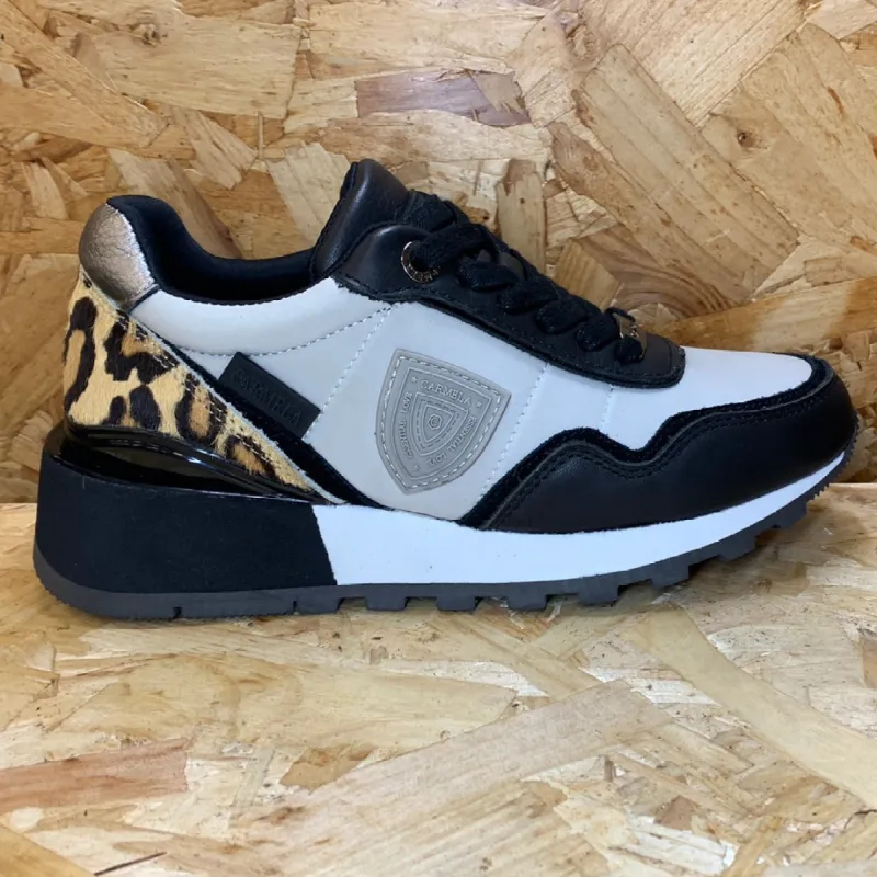 Carmela Womens Leather Fashion Trainers - Ice sold by The Foot Factory