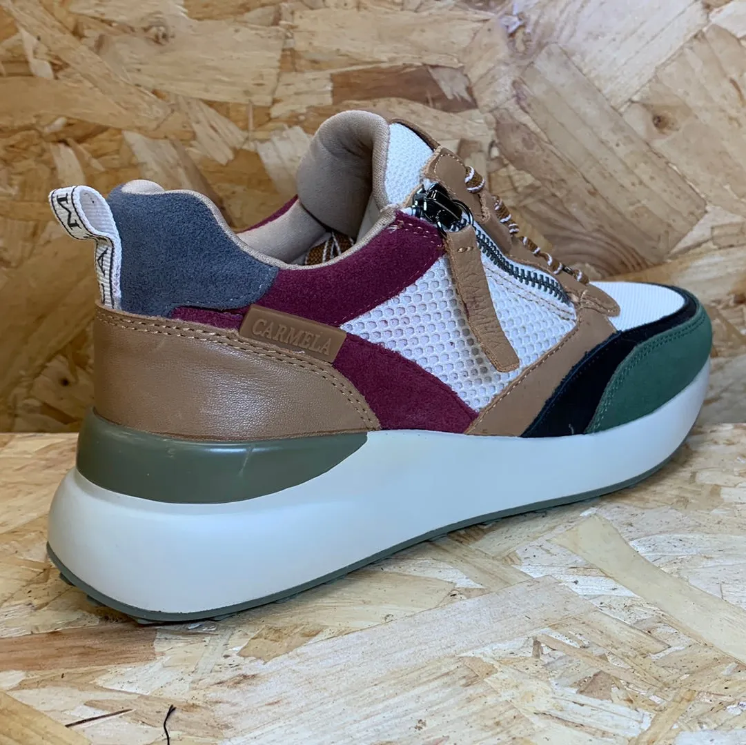 Carmela Womens Leather Fashion Trainers - Camel sold by The Foot Factory product image thumbnail 4