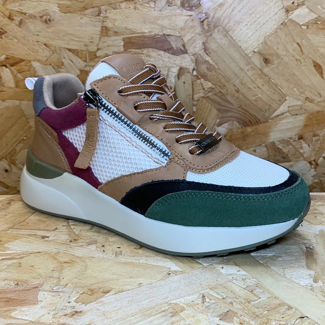 Carmela Womens Leather Fashion Trainers - Camel sold by The Foot Factory product image thumbnail 2