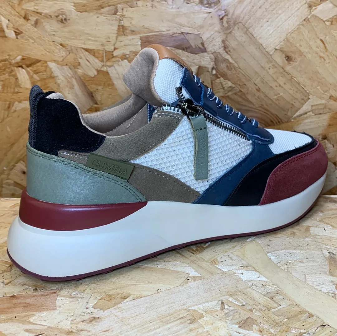 Carmela Womens Leather Fashion Trainers - Jeans Blue sold by The Foot Factory product image thumbnail 4