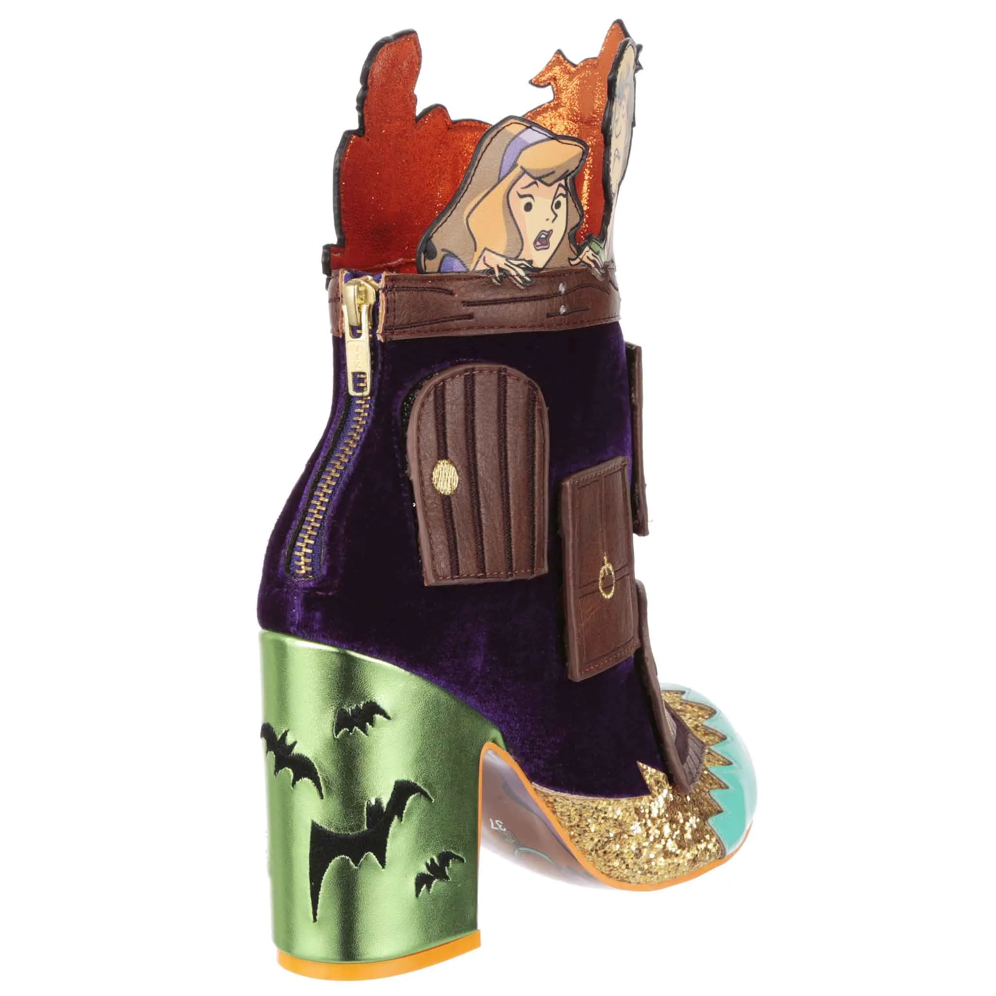 Irregular Choice Womens Scooby Doo Creepy Corridor Heeled Ankle Boot - Green / Brown sold by The Foot Factory product image thumbnail 4