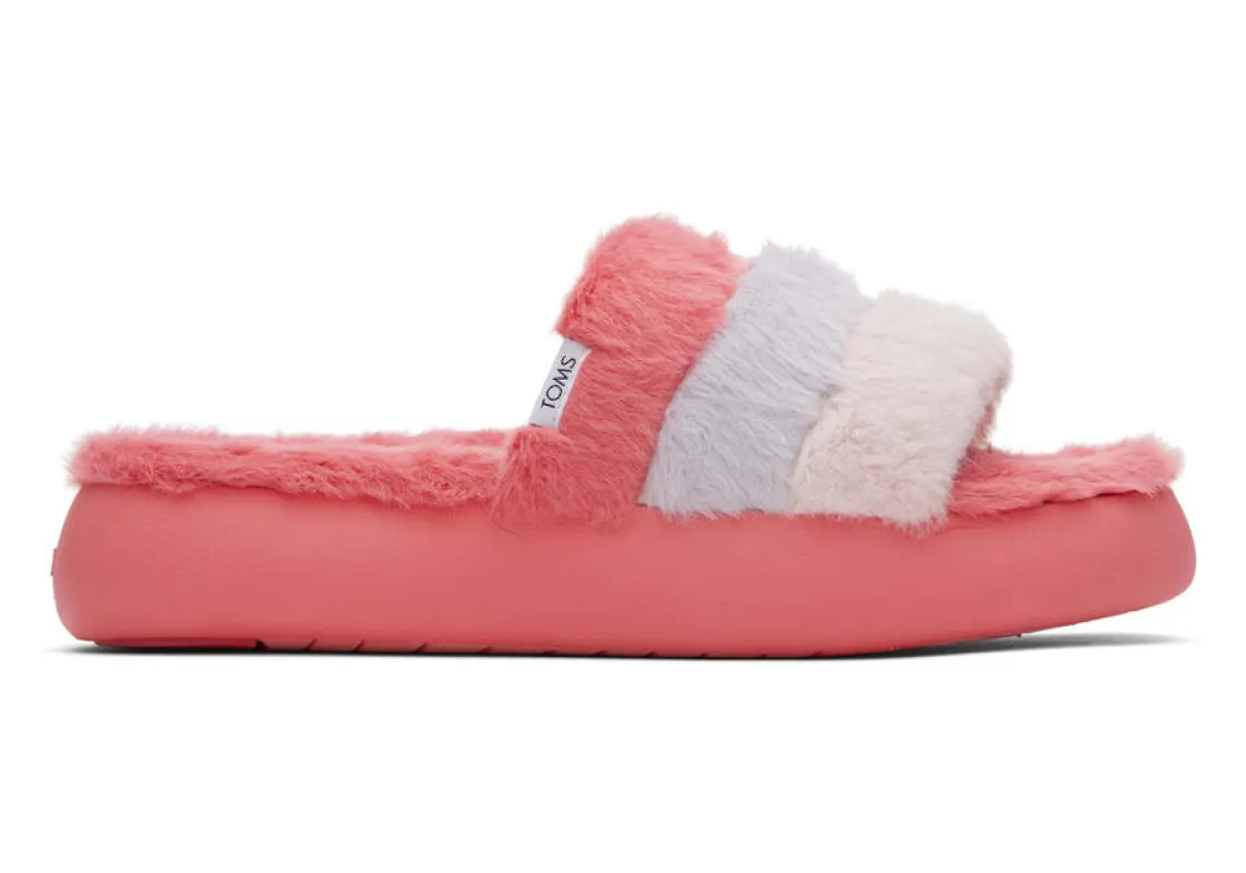 TOMS Womens Mallow Slide Slipper - Rose Colourblock sold by The Foot Factory