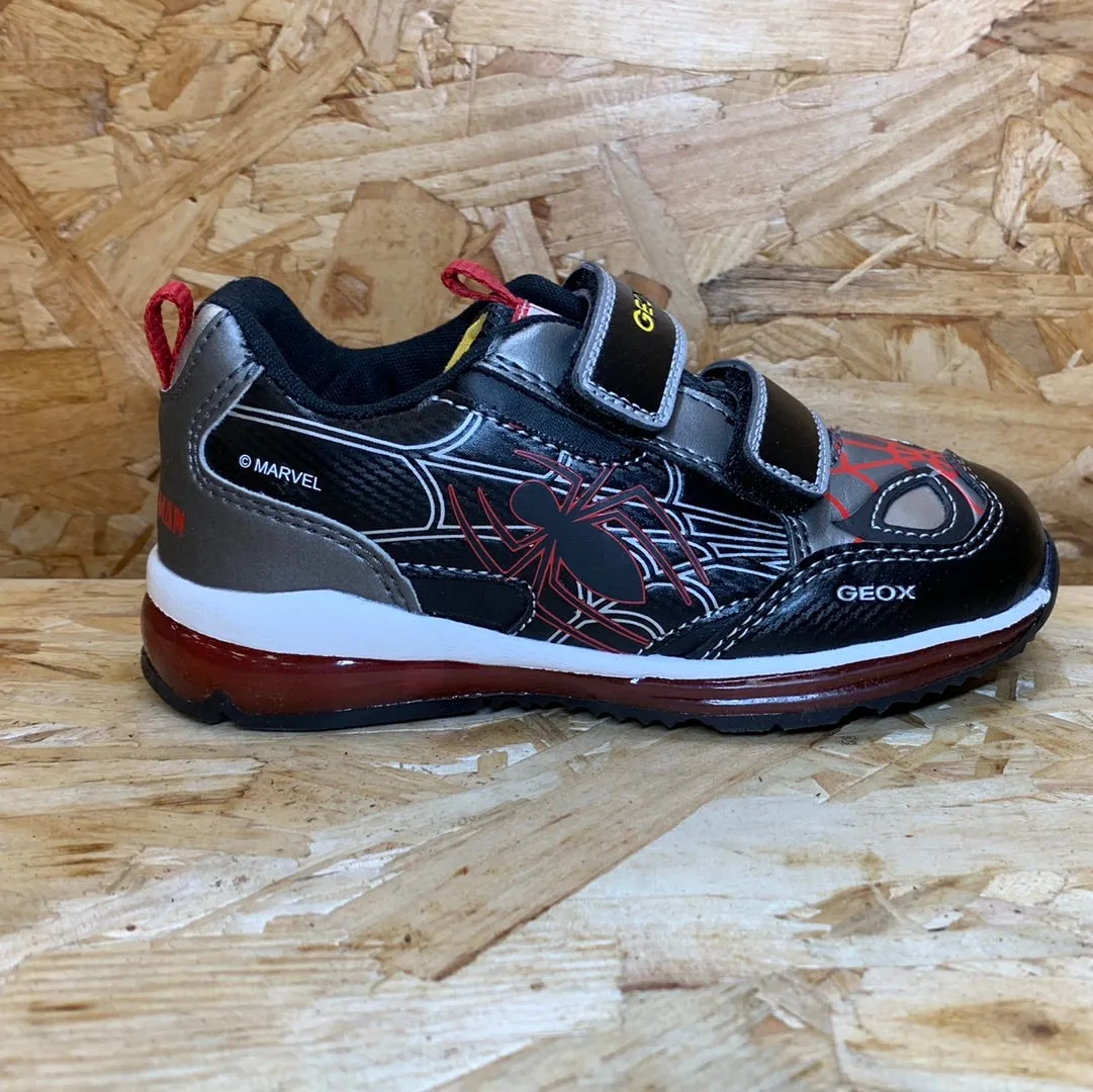 Geox Infant Todo Marvel Spiderman Trainer - Black / Lead sold by The Foot Factory