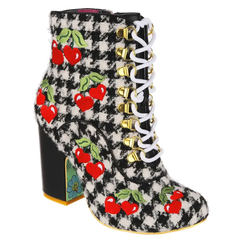 Irregular Choice Womens Fruity Picnic Ankle Boots - Black sold by The Foot Factory