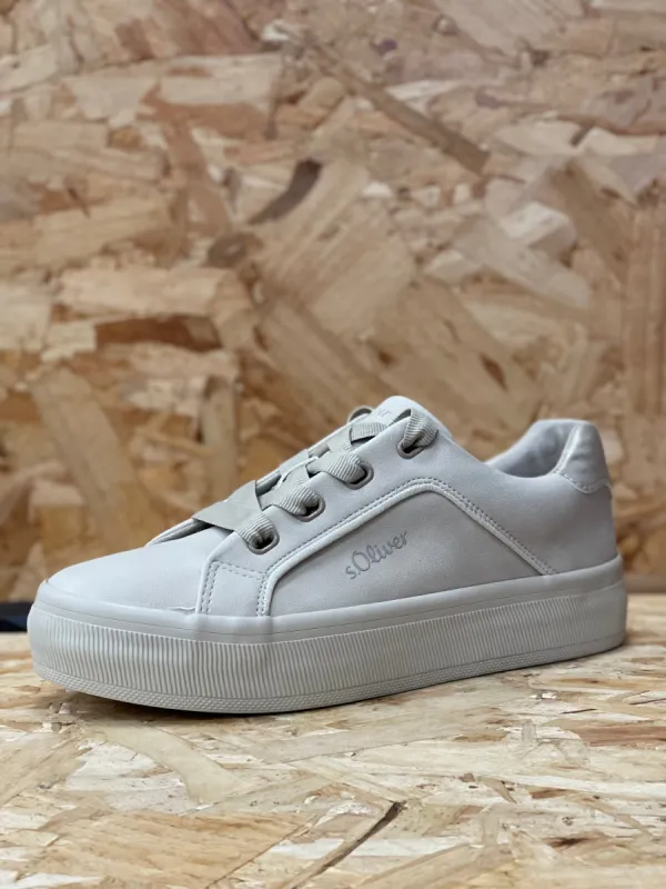 S. Oliver Womens Fashion Trainers - Beige sold by The Foot Factory