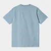 Carhartt WIP Mens Short Sleeve Pocket T-Shirt - Misty Sky sold by The Foot Factory