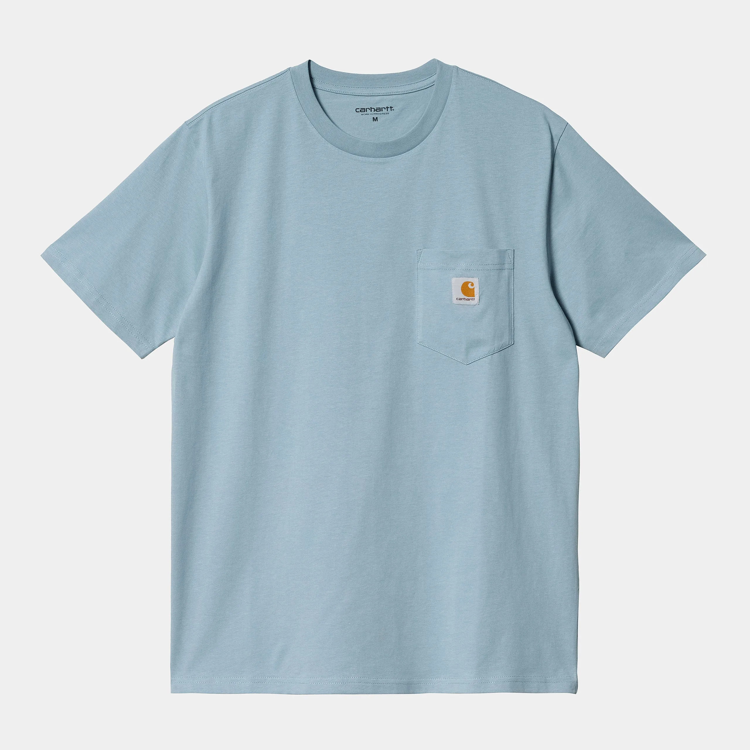 Carhartt WIP Mens Short Sleeve Pocket T-Shirt - Misty Sky sold by The Foot Factory