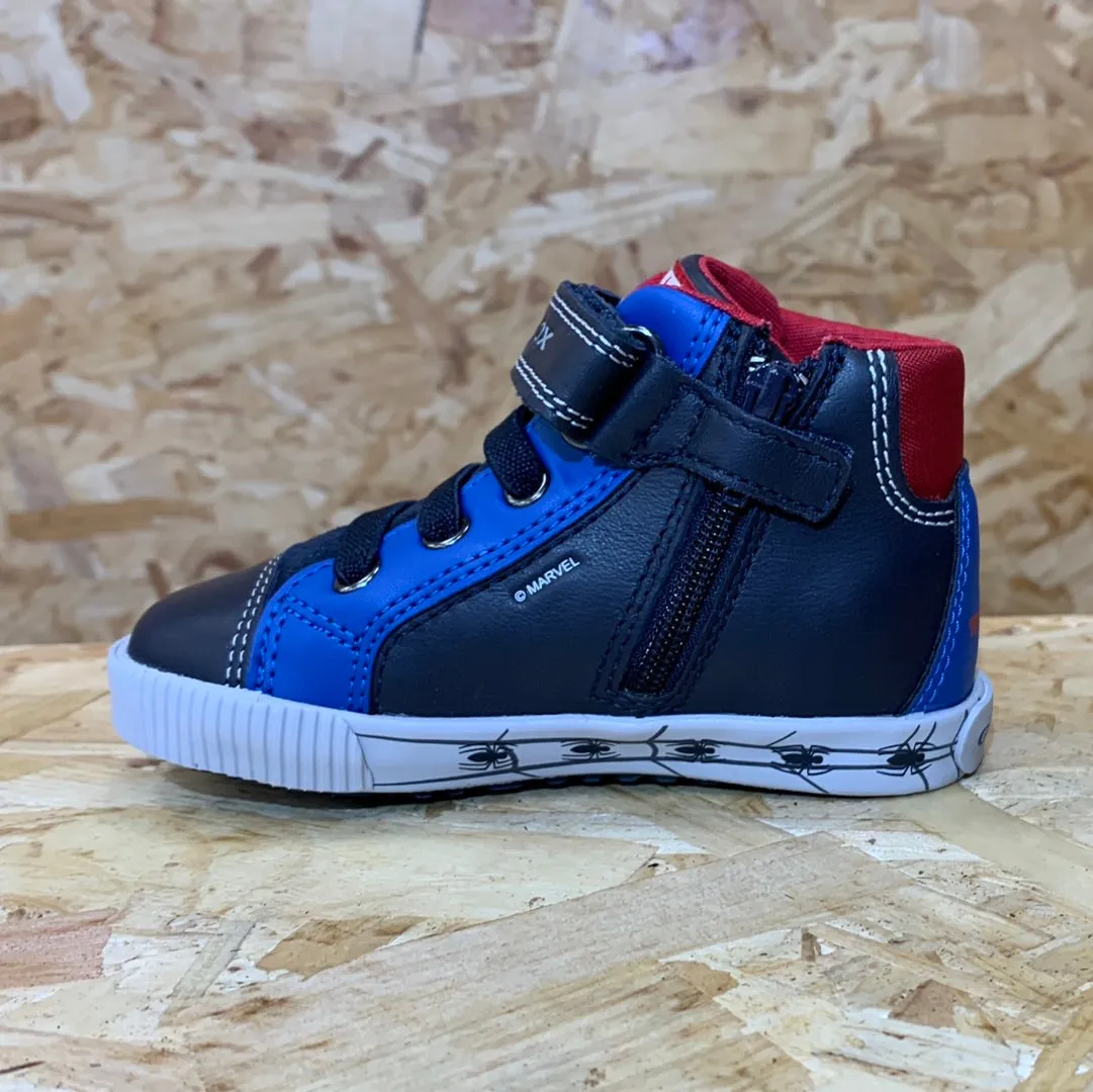 Geox Infant Kilwi Marvel Spiderman High Top Trainer - Navy / Royal sold by The Foot Factory product image thumbnail 2