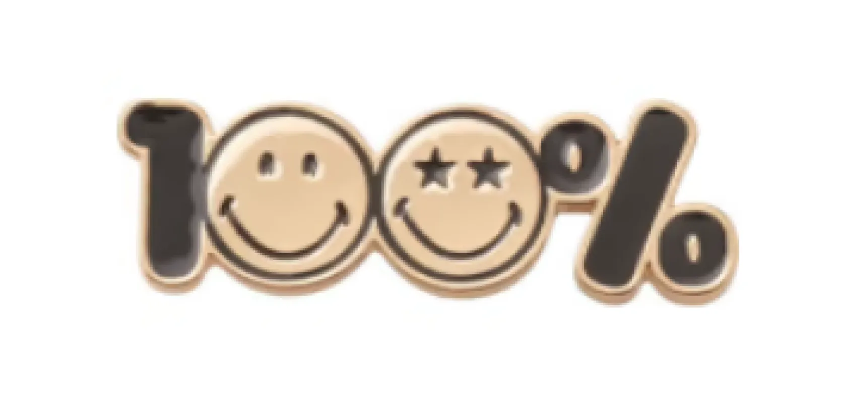 Crocs Jibbitz Elevated Smiley 100% Charm sold by The Foot Factory