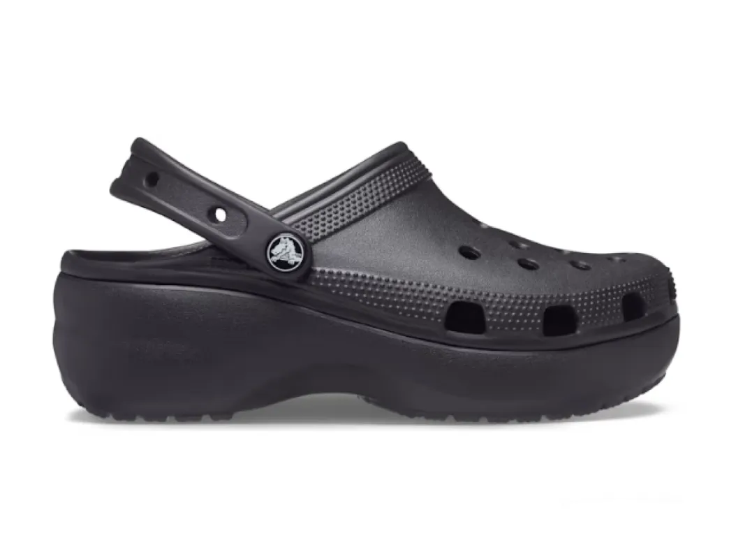 Crocs Unisex Classic Platform Clog - Black sold by The Foot Factory