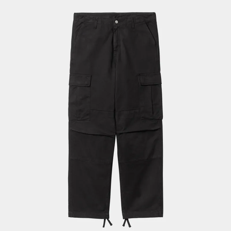 Carhartt WIP Mens Regular Cargo Pant - Black sold by The Foot Factory