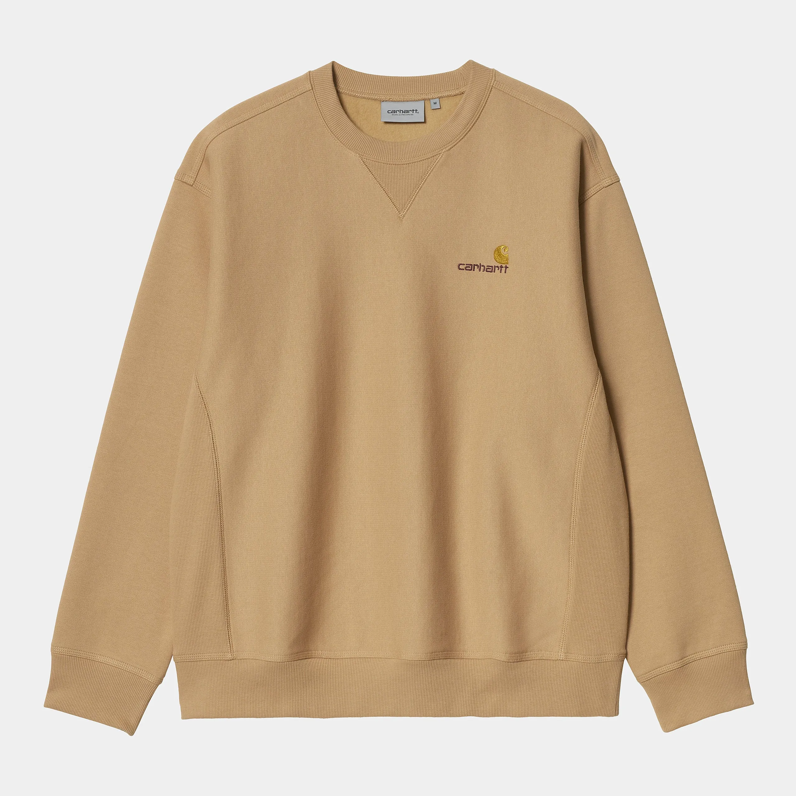 Carhartt WIP Mens American Script Sweat Top - Dusty Hamilton Brown sold by The Foot Factory