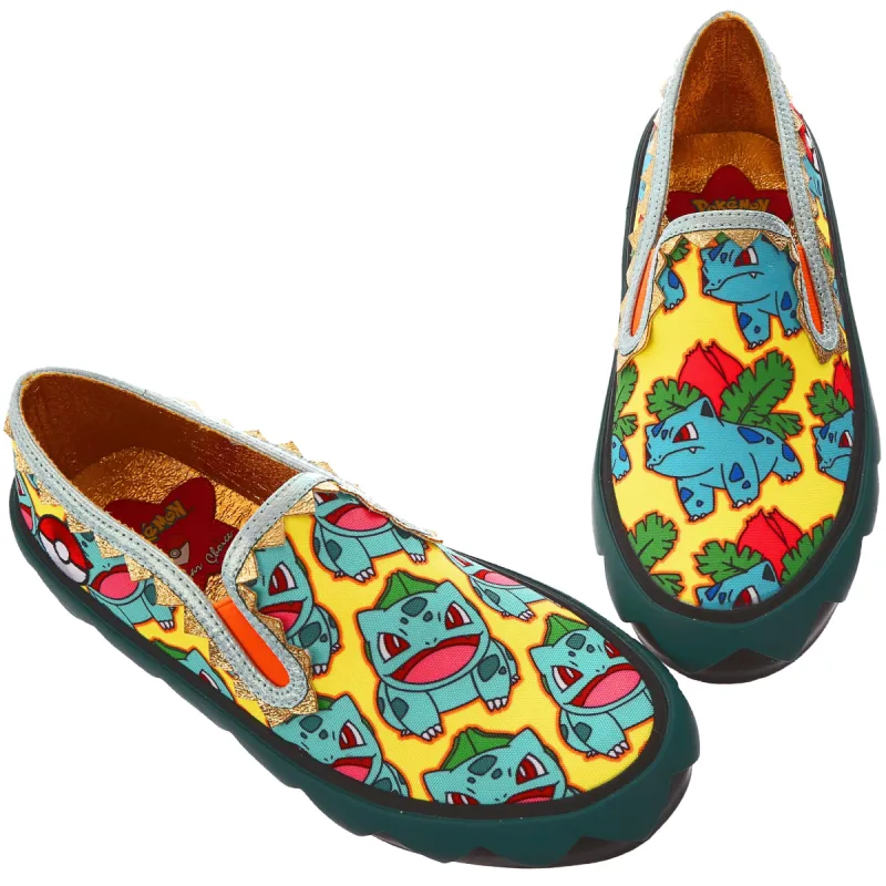 Irregular Choice Womens Pokemon Every Day is An Adventure Slip On Trainer - Mint / Yellow sold by The Foot Factory