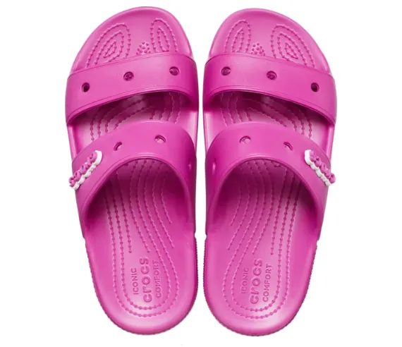Crocs Unisex Classic Sandal - Fuchsia Fun sold by The Foot Factory product image thumbnail 5