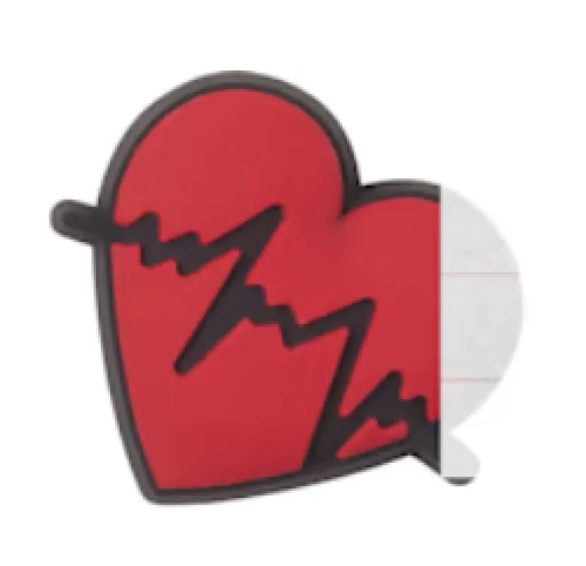 Crocs Jibbitz Medical Heart Rate Charm sold by The Foot Factory