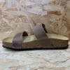 Plakton Womens Alicante Mid Apure Leather Sandal - Oak Brown sold by The Foot Factory
