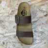 Plakton Womens Alicante Mid Apure Leather Sandal - Oak Brown sold by The Foot Factory