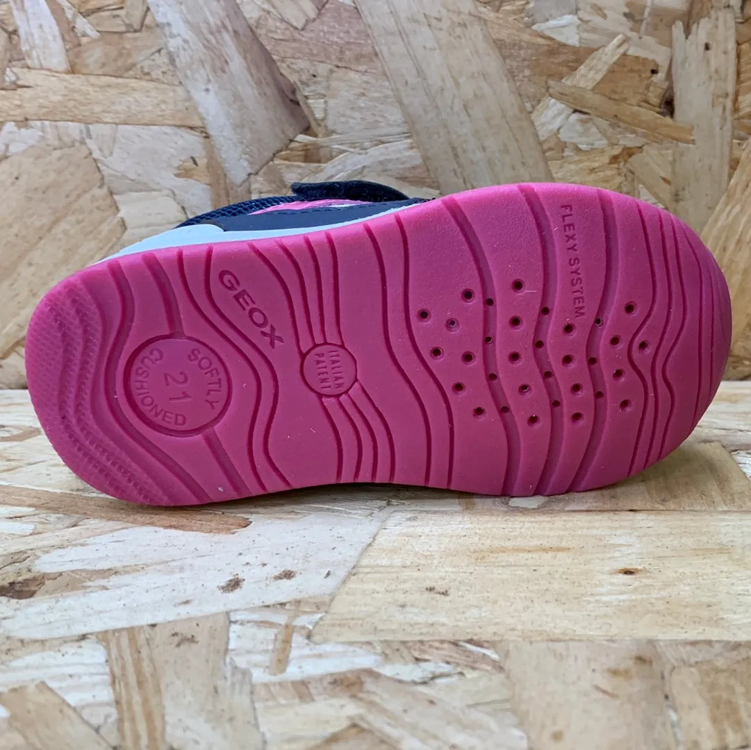 Geox Infant B Rishon G A Trainers - Navy / Fuchsia sold by The Foot Factory product image thumbnail 3