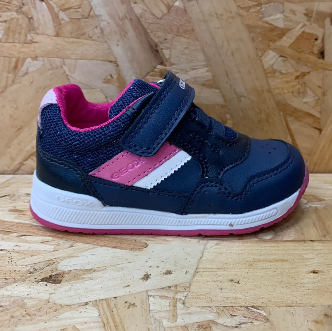 Geox Infant B Rishon G A Trainers - Navy / Fuchsia sold by The Foot Factory