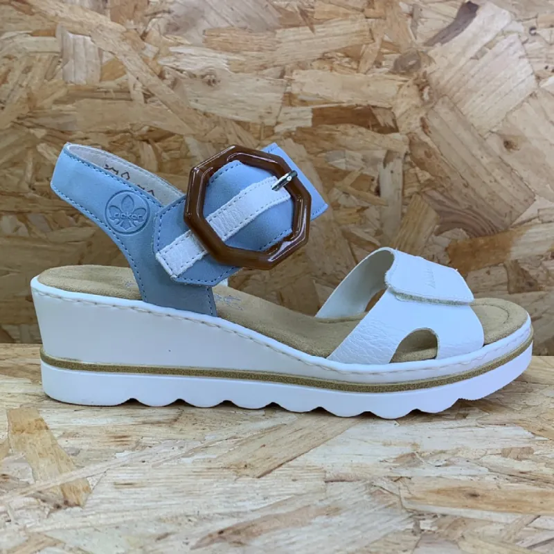 Rieker Womens Fashion Sandal - Blue sold by The Foot Factory