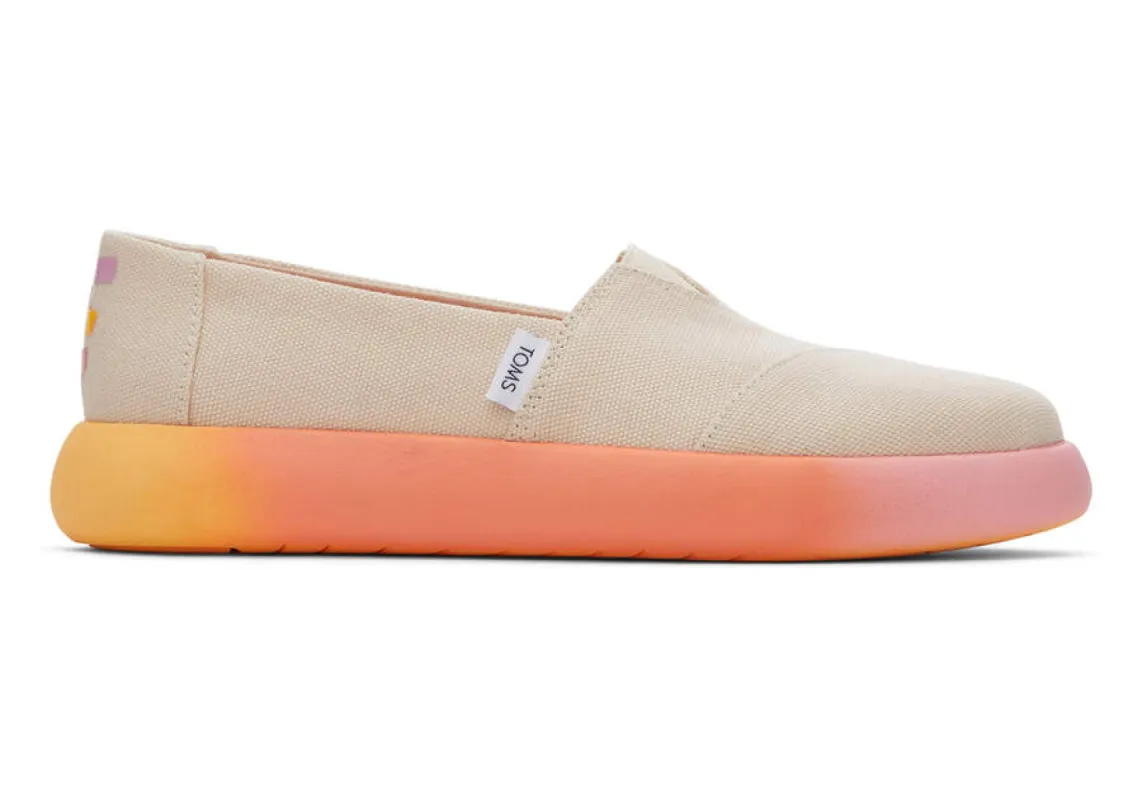 TOMS Womens Alpargata Mallow Canvas Espadrille - Natural Canvas / Ombre sold by The Foot Factory