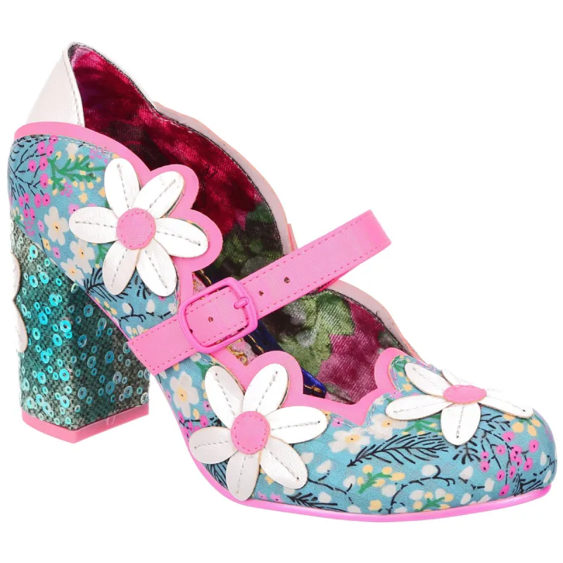 Irregular Choice - Daisy Dancer High Heel - Blue Floral sold by The Foot Factory
