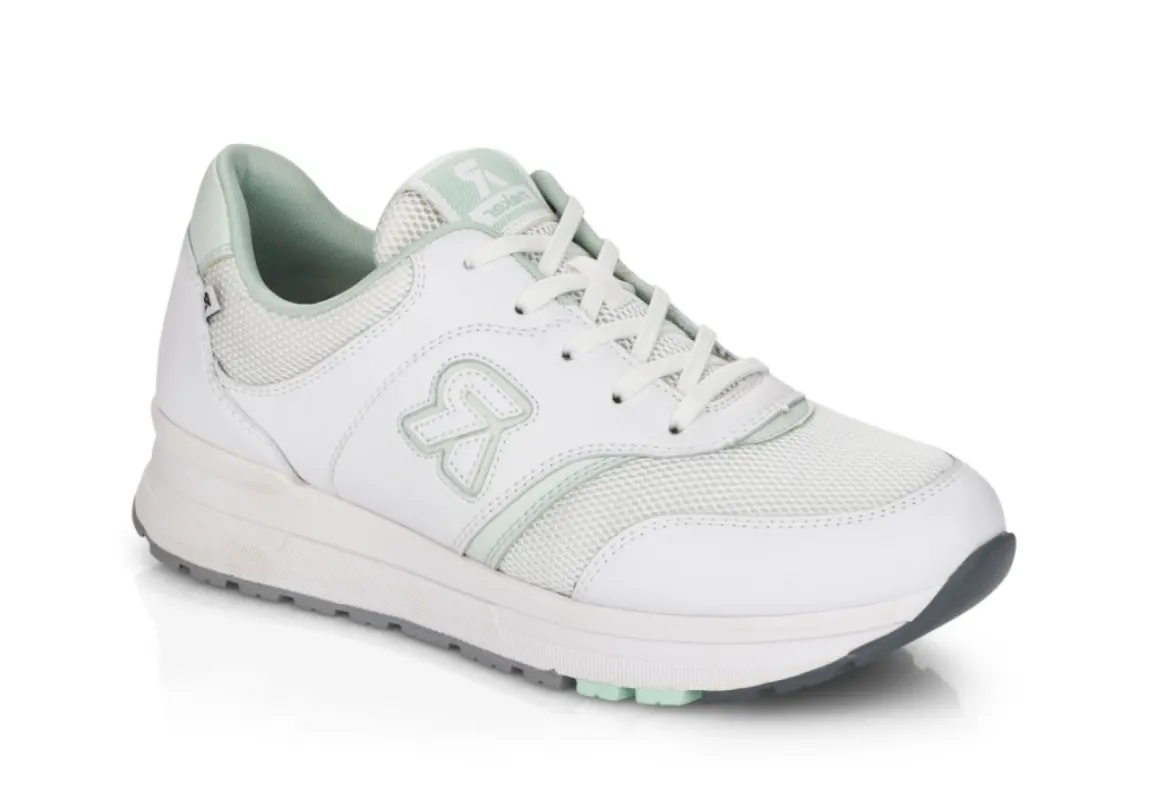 Rieker Womens Fashion Trainers - White / Mint sold by The Foot Factory