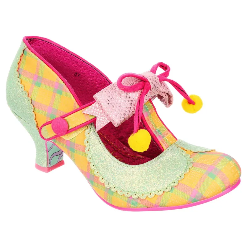 Irregular Choice Womens Charming Chum High Heels - Mint / Yellow sold by The Foot Factory