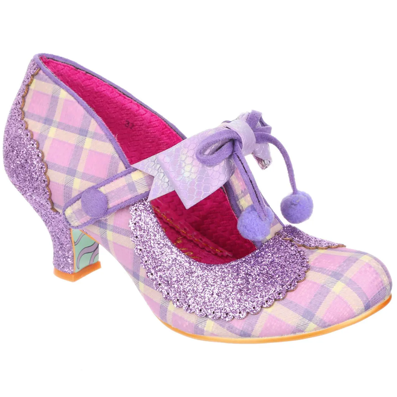 Irregular Choice Womens Charming Chum High Heels - Lilac Multi sold by The Foot Factory