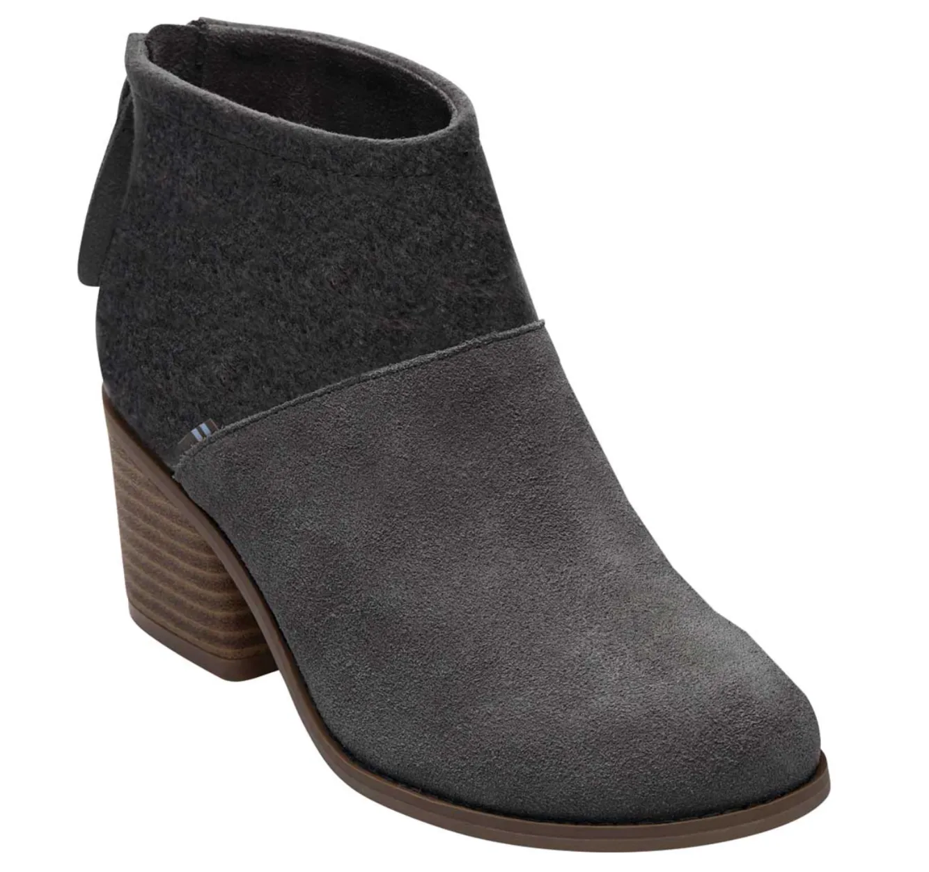 TOMS Womens Lacy Ankle Boot - Forged Iron Suede sold by The Foot Factory product image thumbnail 2